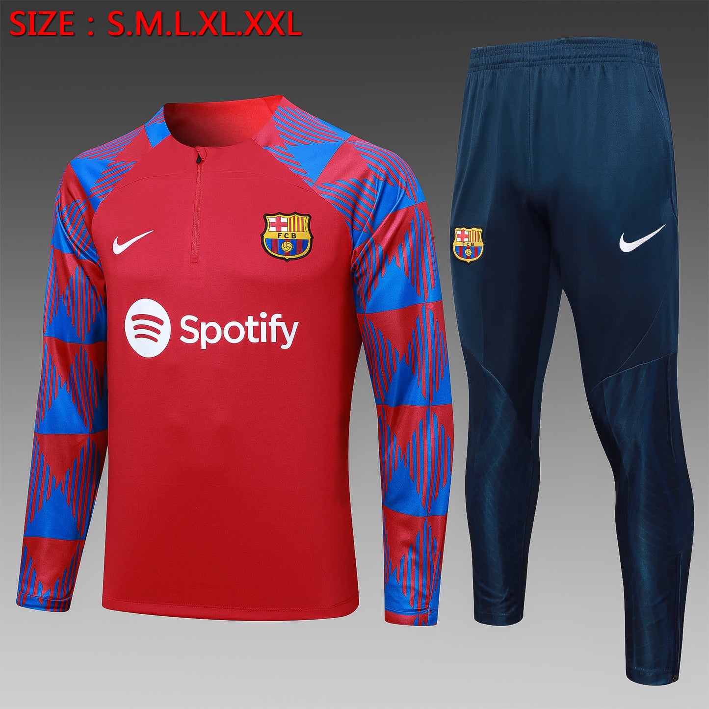 23/24 Half pull Barcelona Red