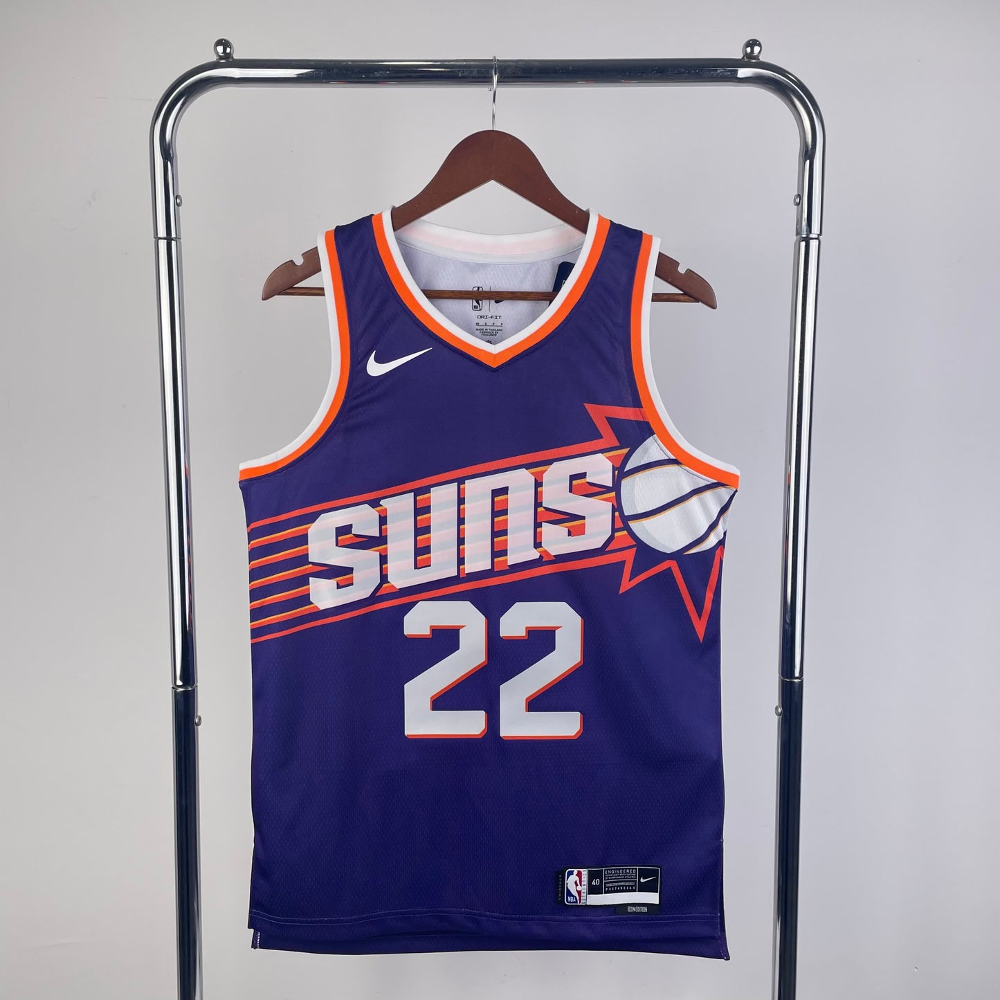 24 Season Phoenix Suns away purple 22 # Ayton