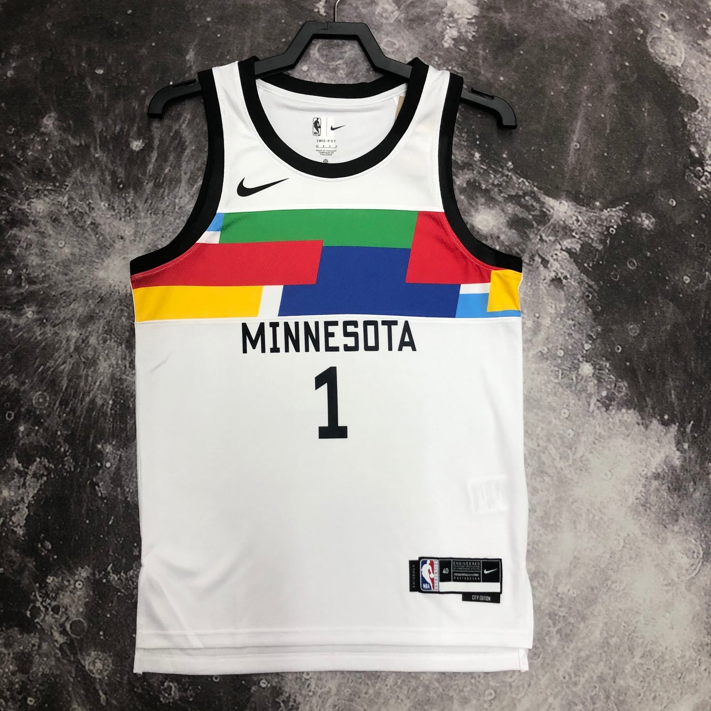 23 season Timberwolves City Edition No. 1 Edwards
