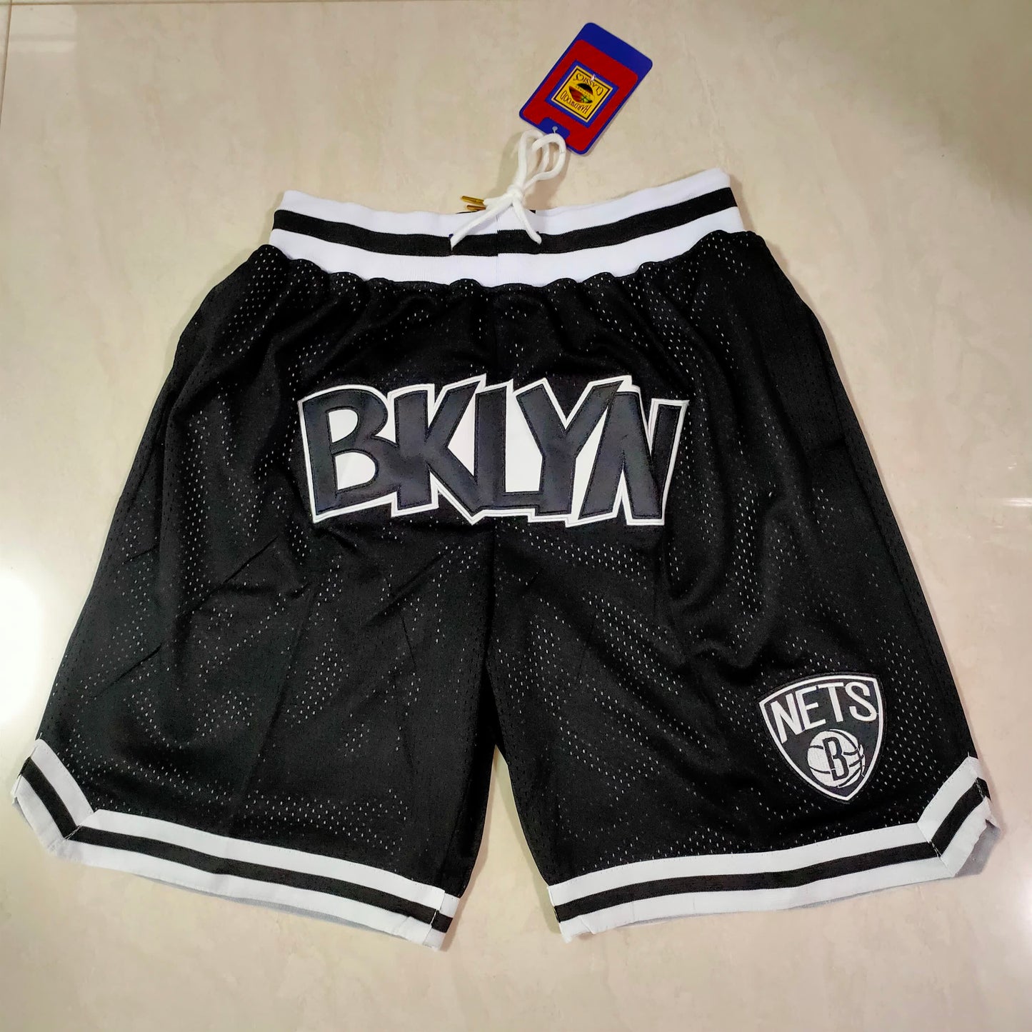 Nets Black Pocket Shorts