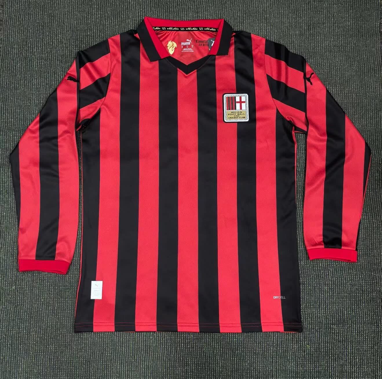 24/25 Long Sleeve AC Milan 125th Anniversary Goalkeeper Commemorative Edition Red S-XXL