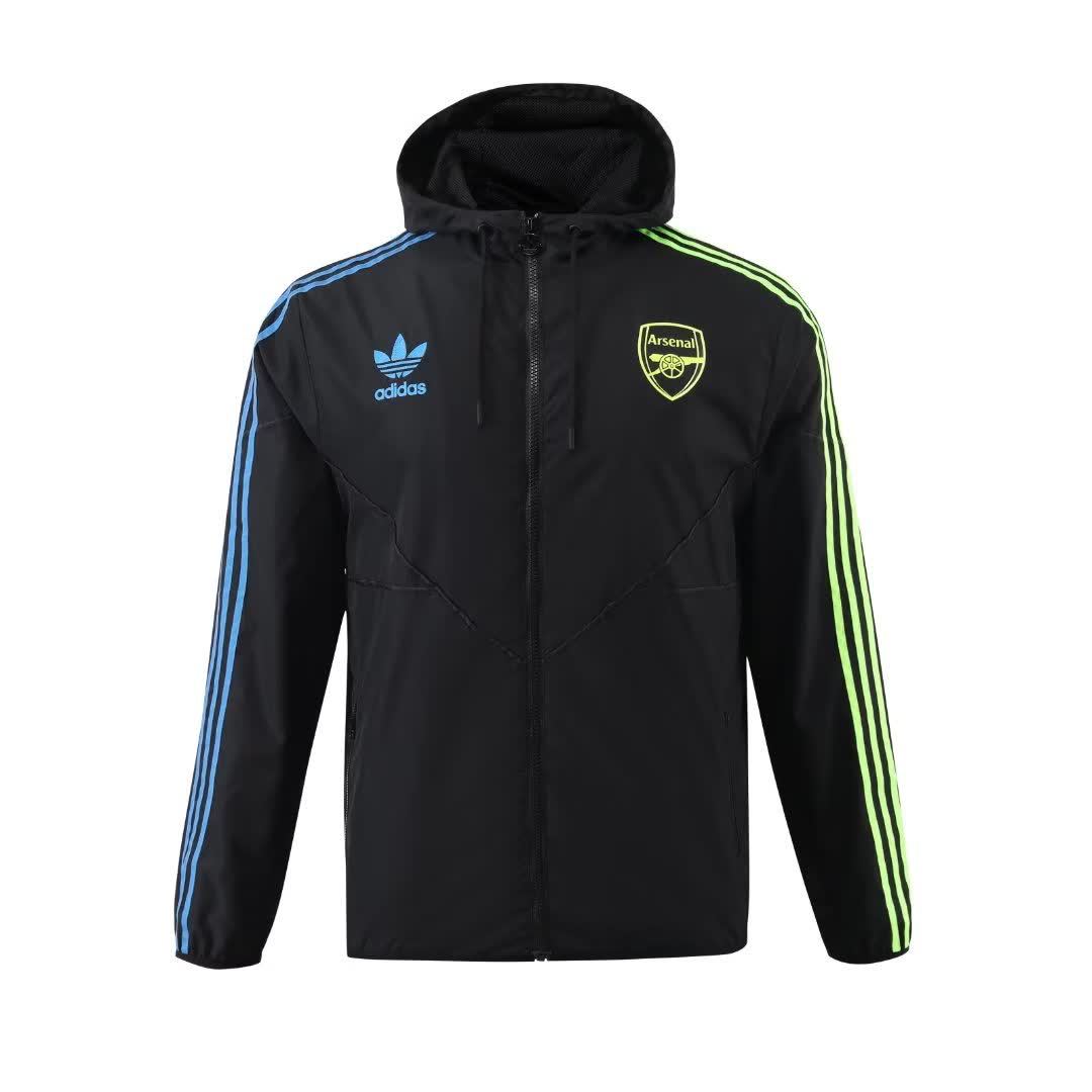 23/24 Arsenal Black Windbreaker