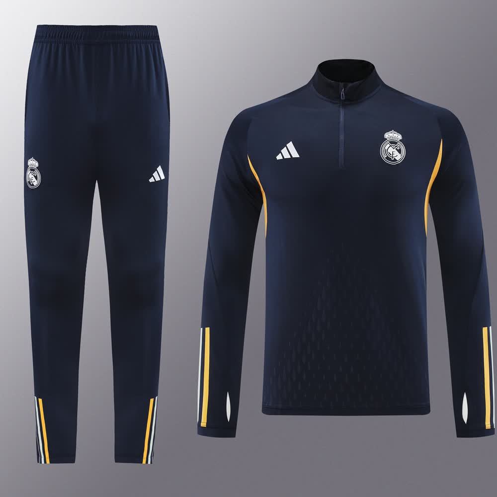 23 Real Madrid 01 Royal Blue Half Zipper