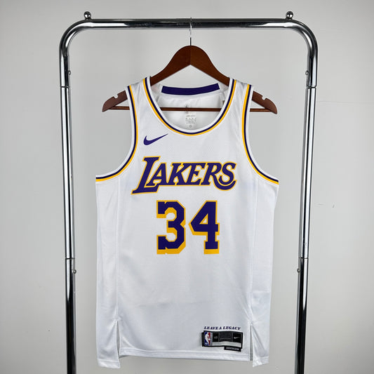Lakers round neck white 34 # O'NEAL