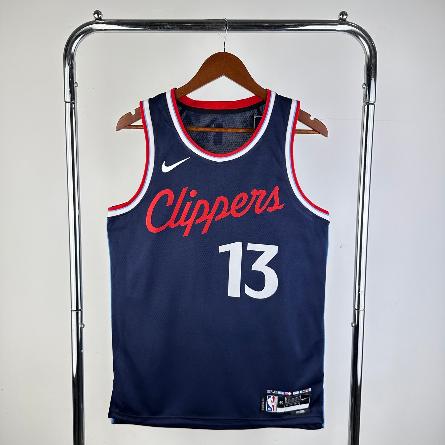 25 Season Clippers away navy 13 # George
