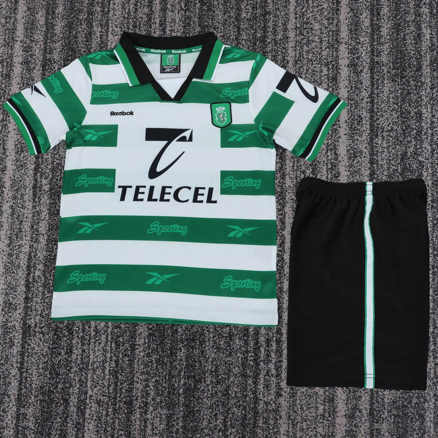 Retro Kids 1999/00 Sporting Lisbon Home Football Jersey&Size16-28