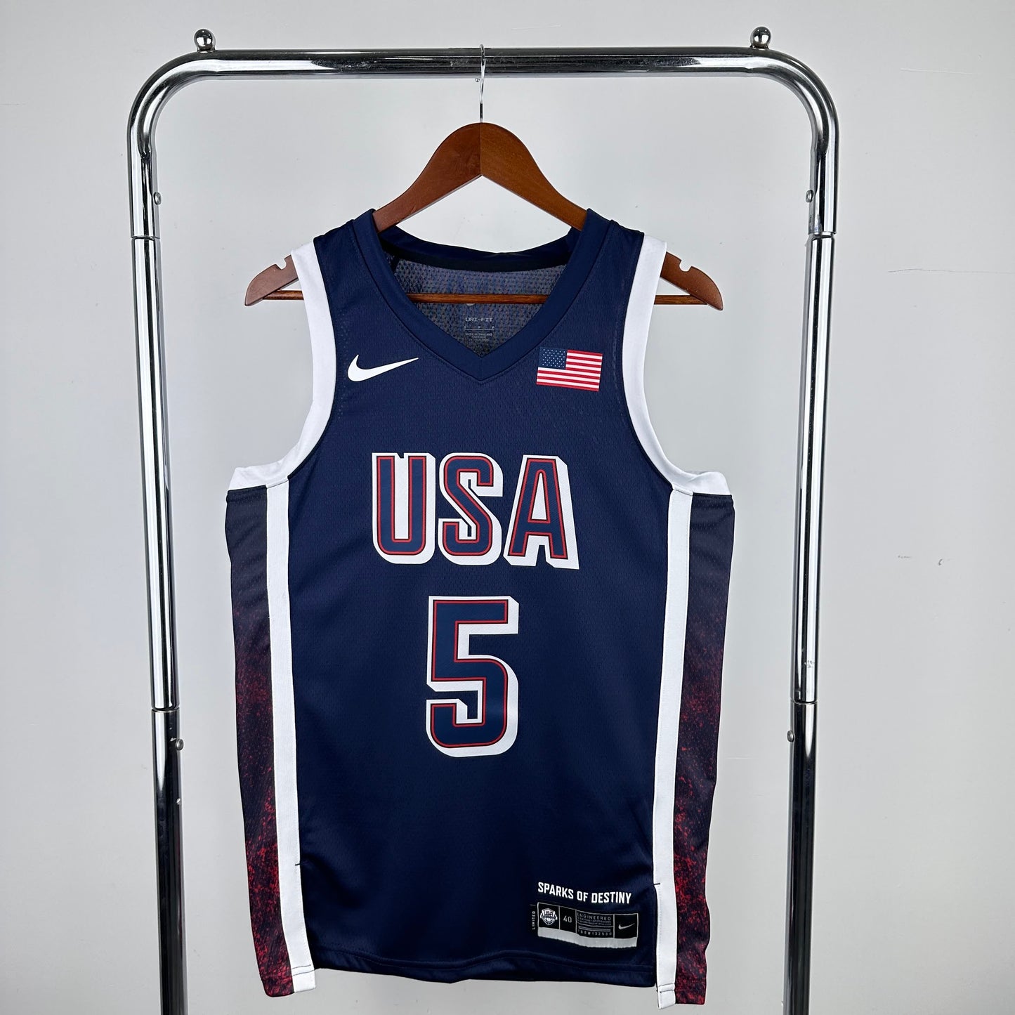 2024 Olympic Games US team navy blue 5 # Edwards