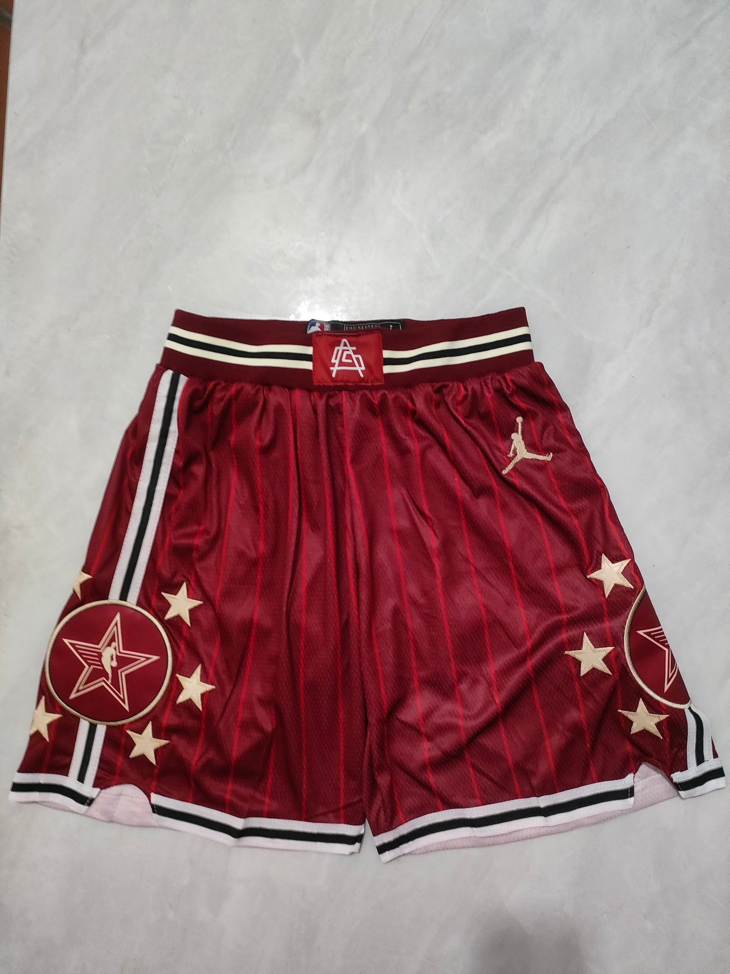 NBA24 All Star Jujube Red Shorts S-XXL