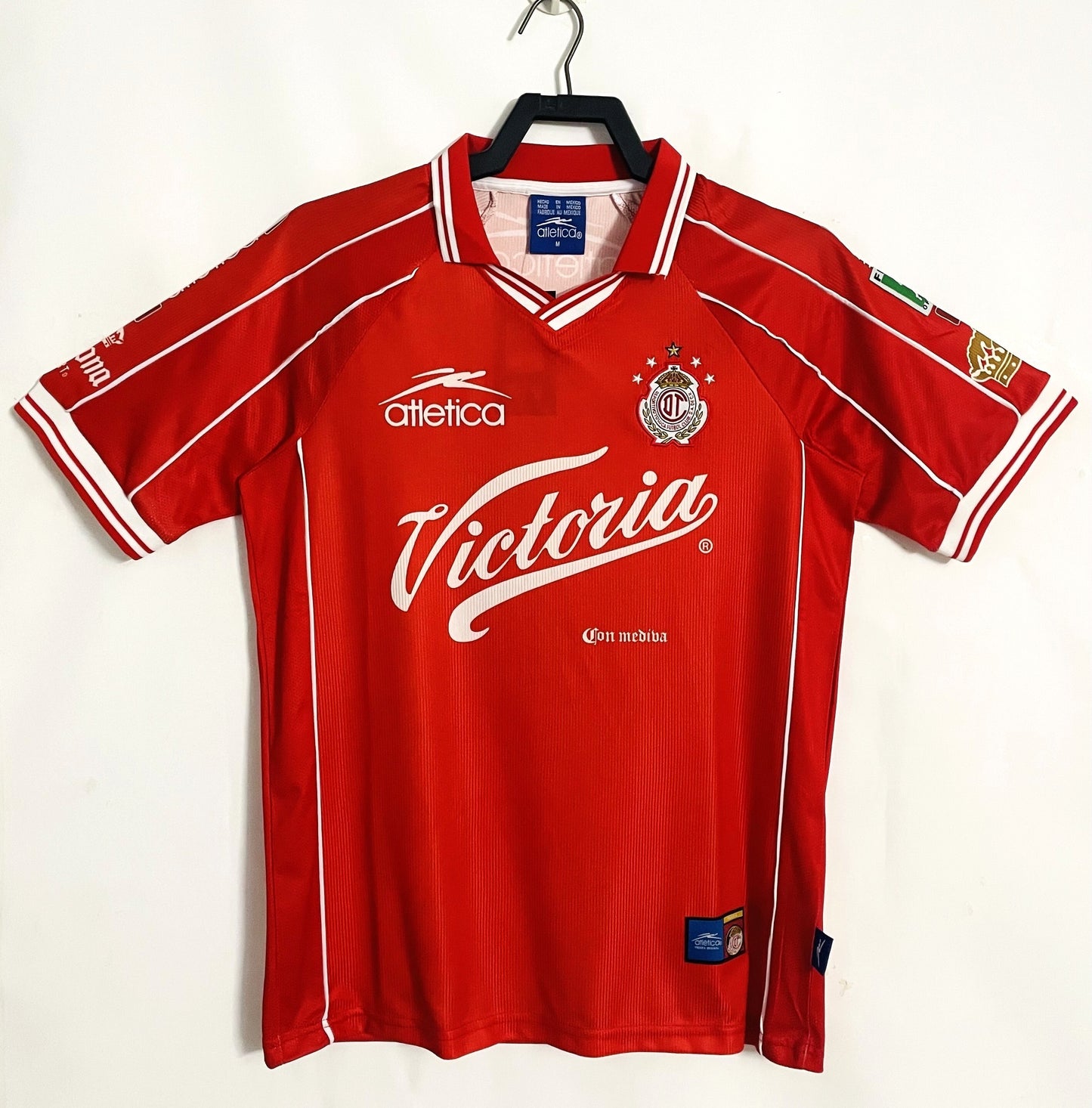 1999/00 Toluca home red retro football jersey S-XXL