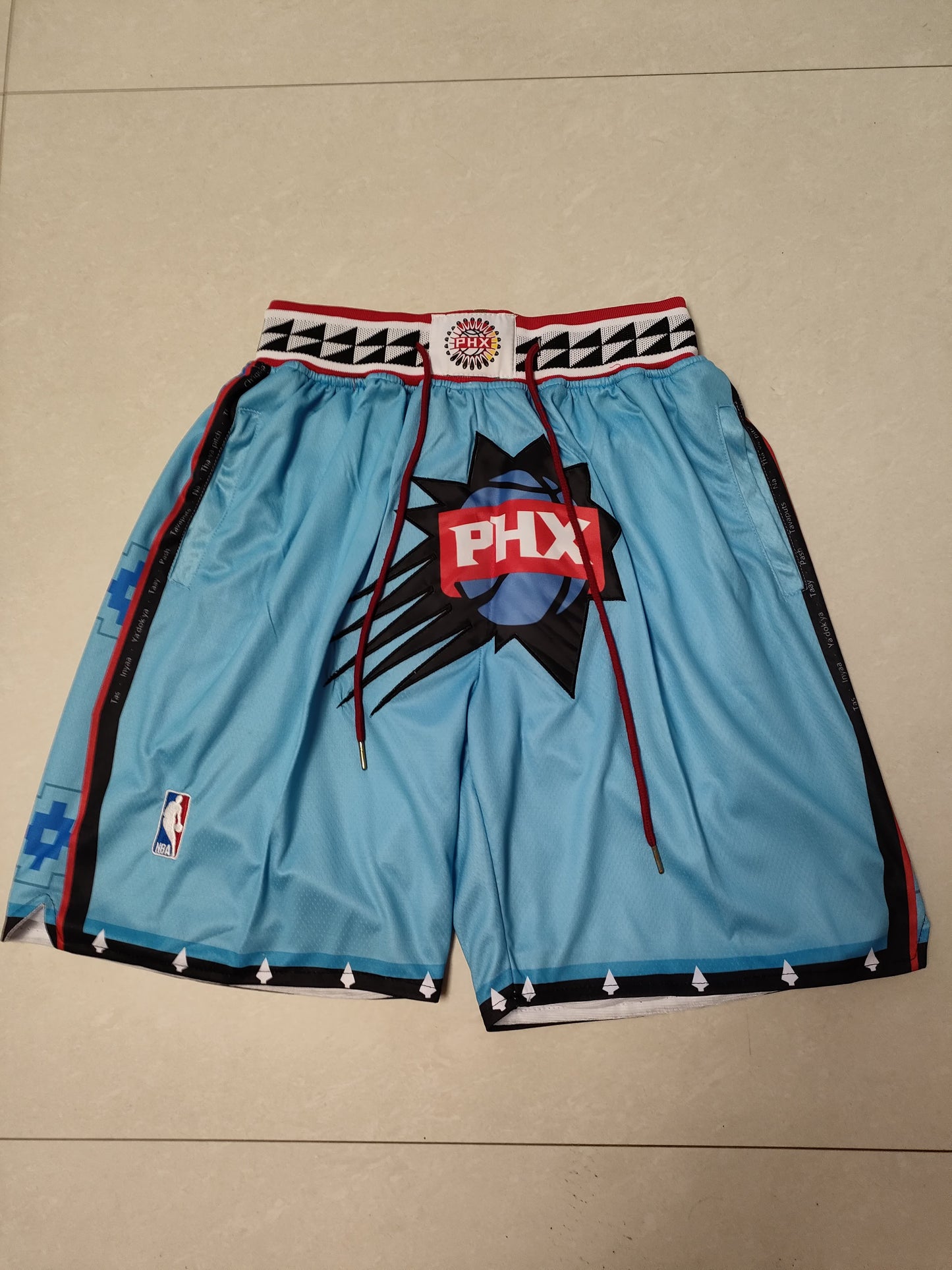 23 season Suns Baby blue city version pocket shorts