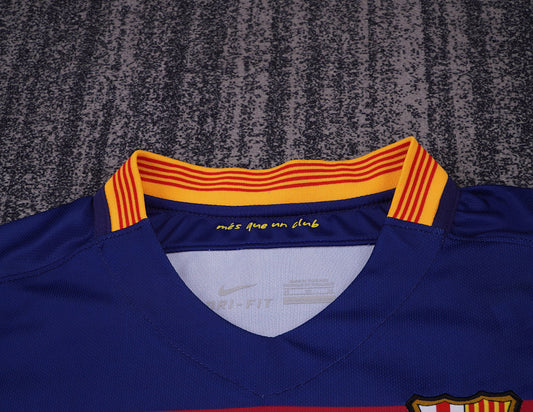 Retro Kids 2015/16 Barcelona Home Football Shirt&Size16-287