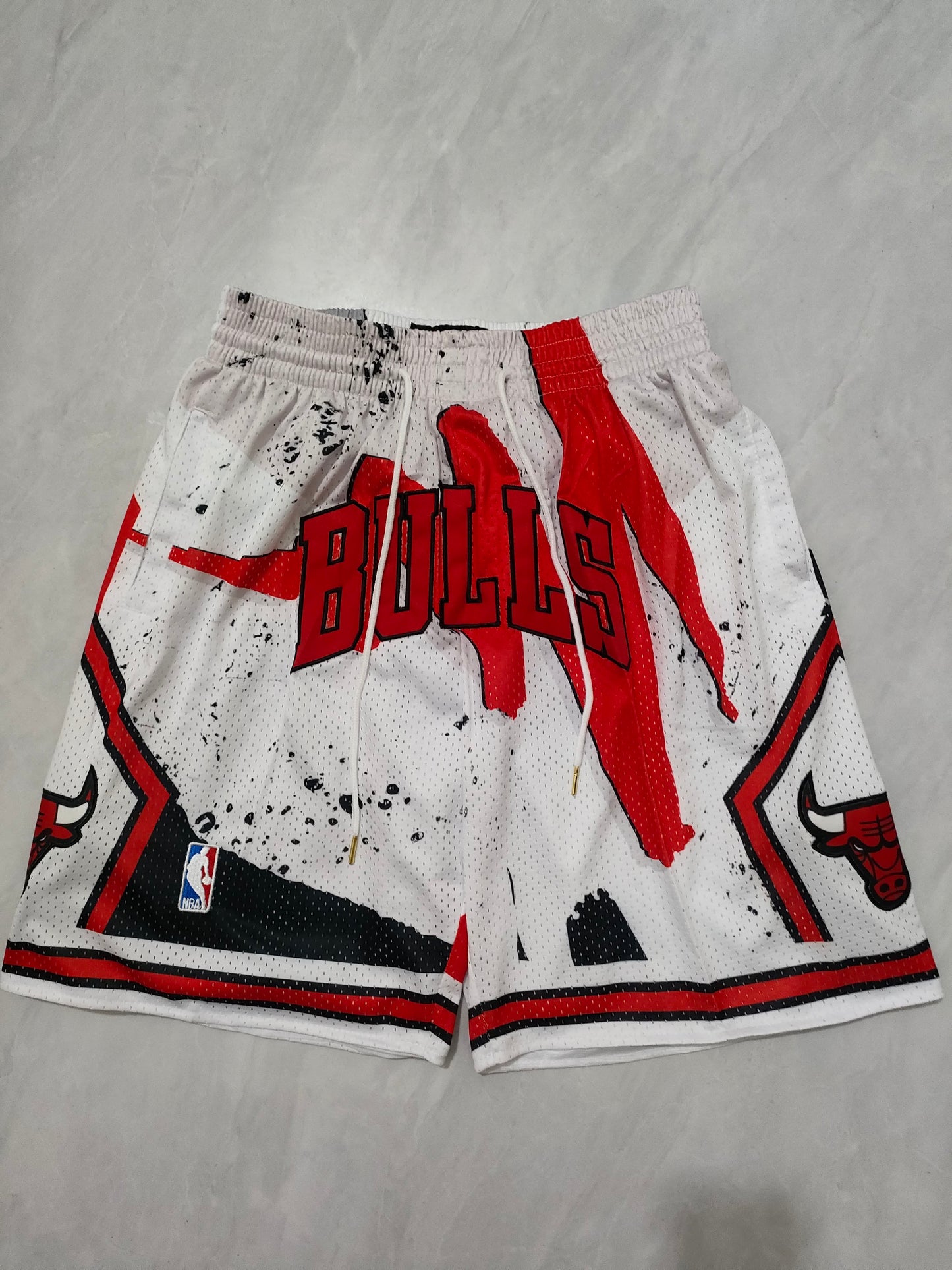 NBA Bulls White Swing Man Pocket Shorts
