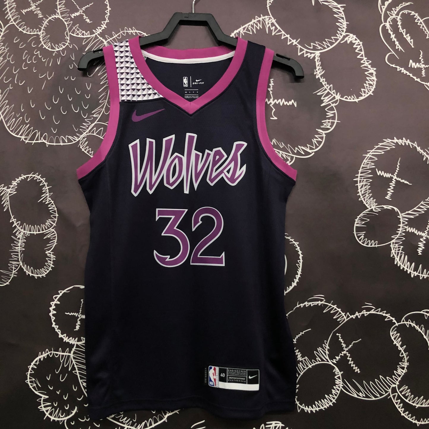 Timberwolves Black and Purple No. 32 Downs