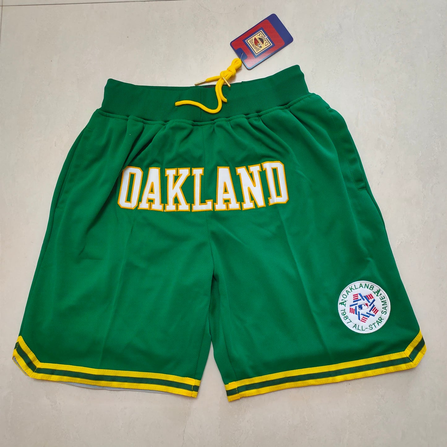Baseball 1987 All Star Green Pocket Shorts
