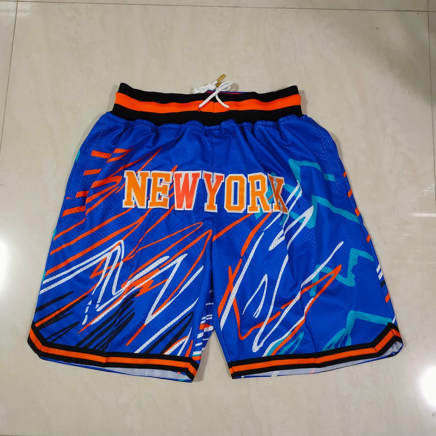 Lightning Edition Knicks Blue Pocket Shorts