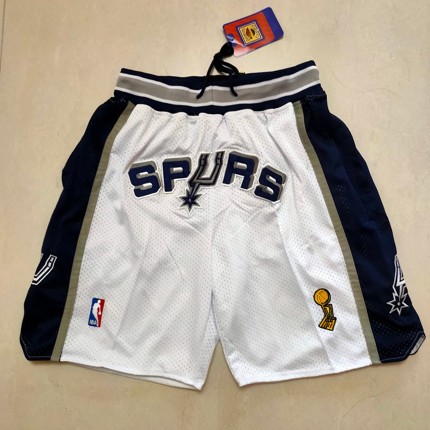 Spurs White Pocket Shorts