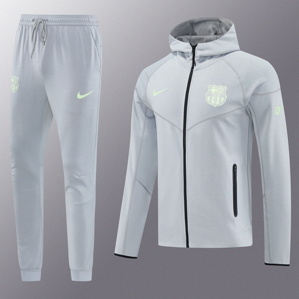 25/26 Barcelona Grey Hoodie Set S-2XL