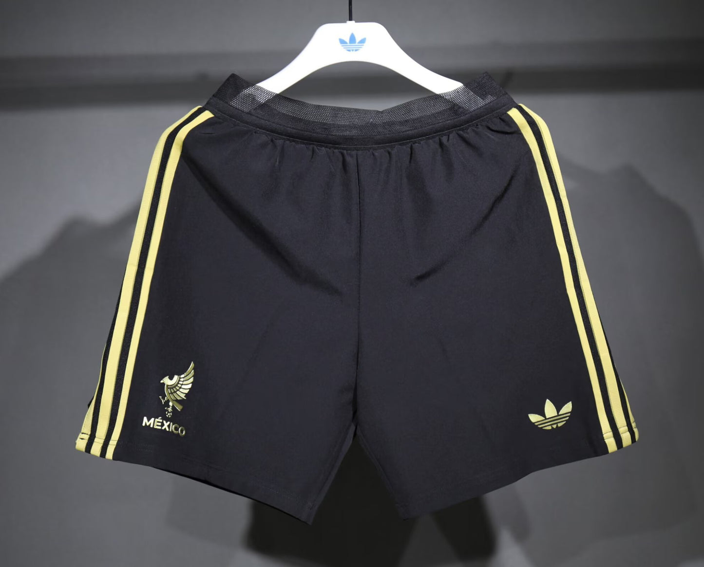 2025 Mexico Special Edition Black Gold Player Shorts S-XXL