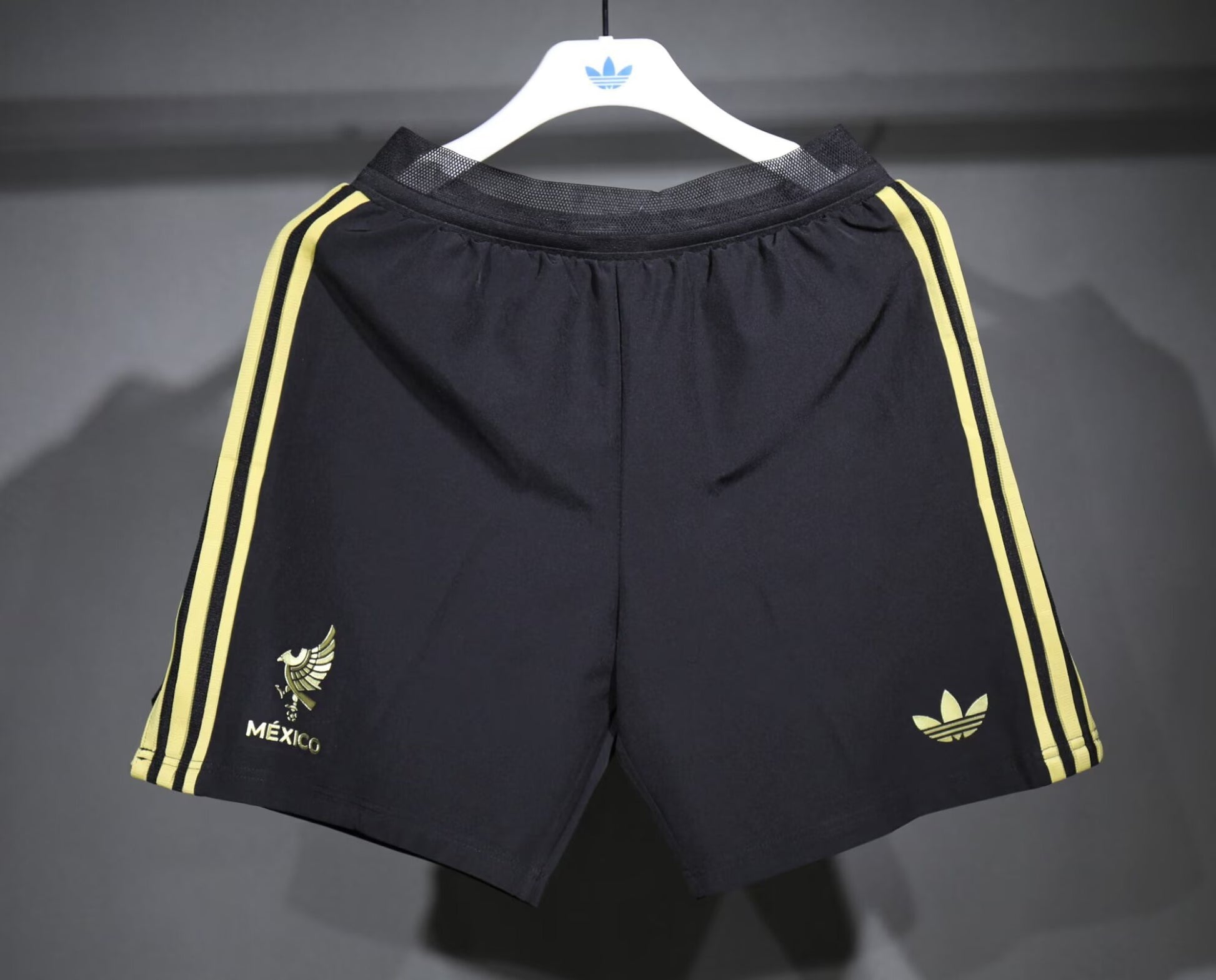 2025 Mexico Special Edition Black Gold Player Shorts S-XXL