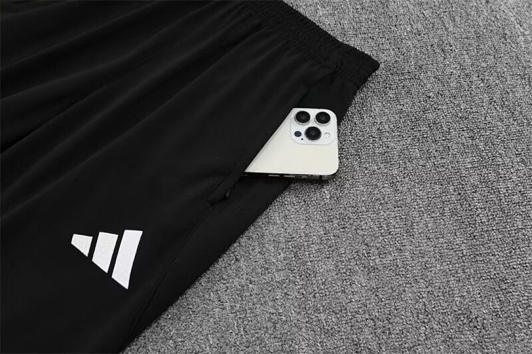 /26 Real Madrid Black Orange Half Pull Training Suit S-XXL7
