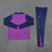 /26 Barcelona Purple Half Pull Training Suit (Adults&amp;Kids)8