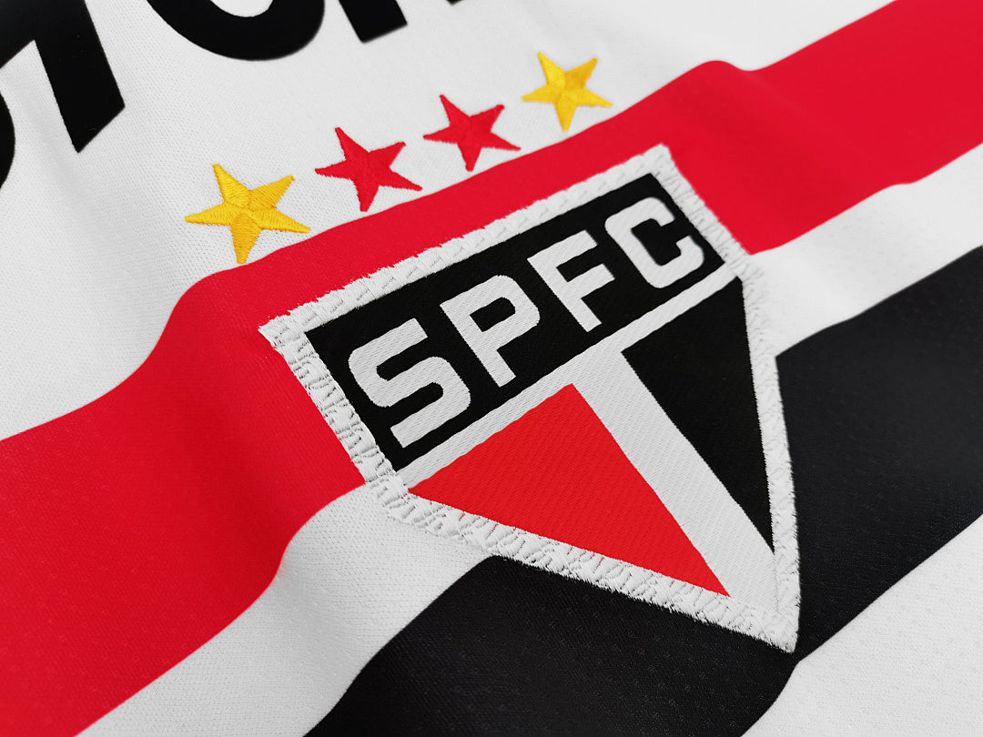 Retro 2000 Sao Paulo home round neck football jersey S-XXL7