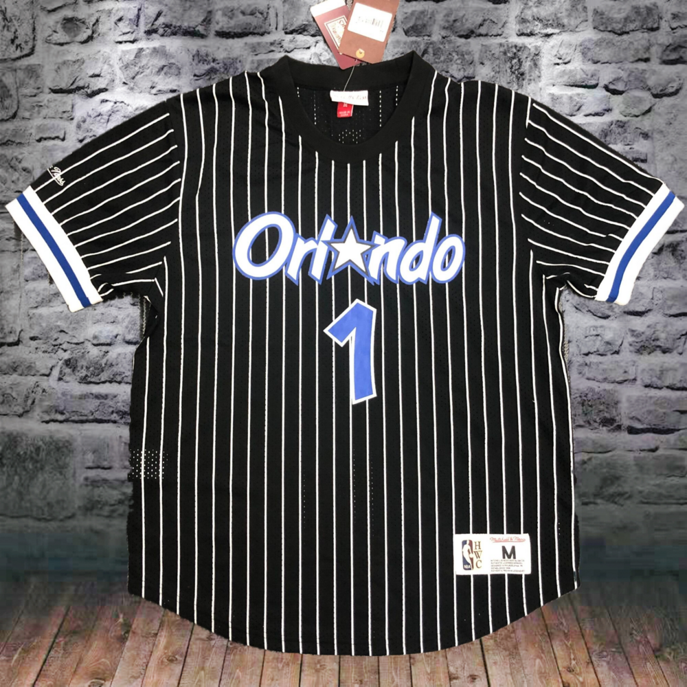 Mitchellness Magic Black 1 McGrady Vintage Mesh Short Sleeve