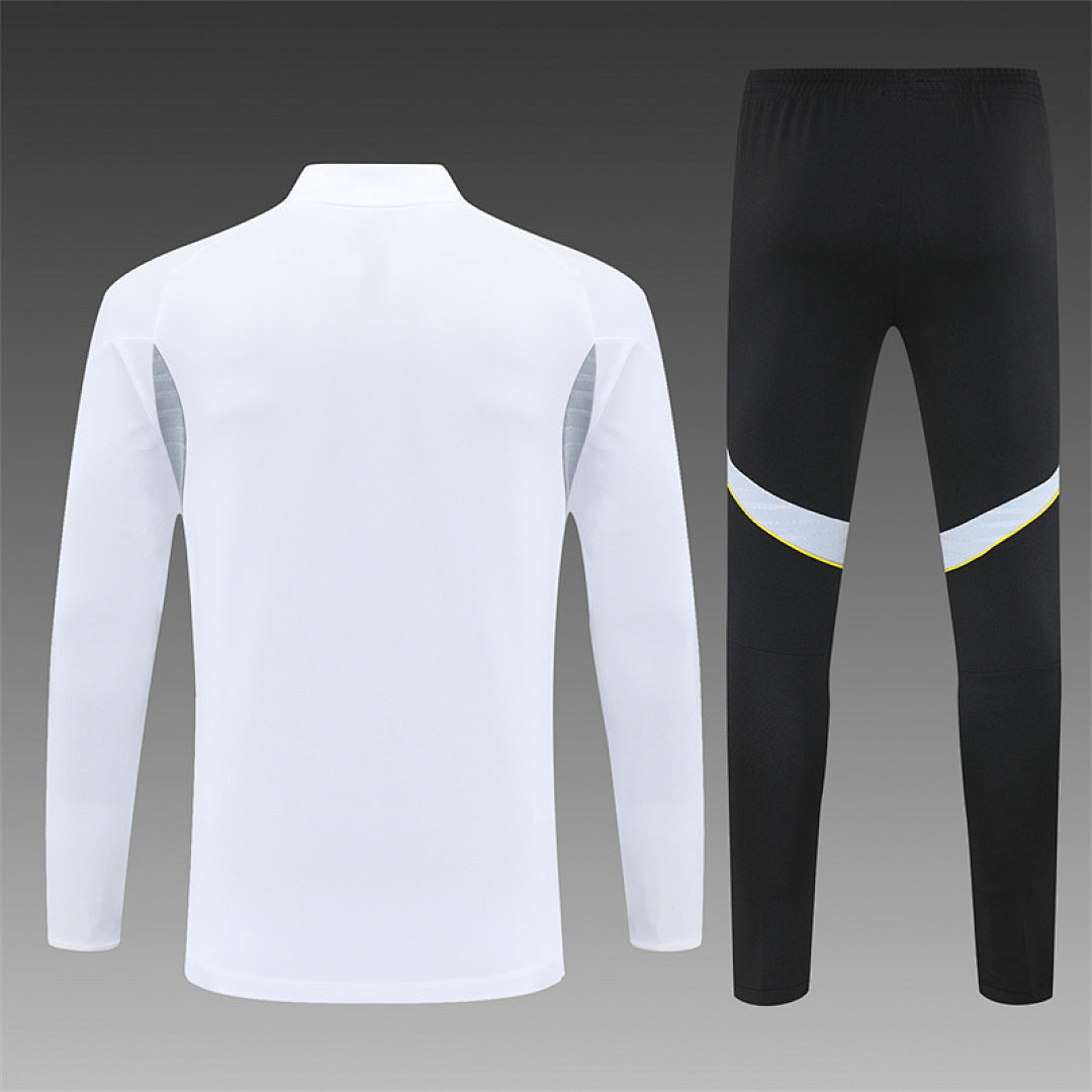 /26 Real Madrid White Half Pull Training Suit (Adults&amp;Kids)7