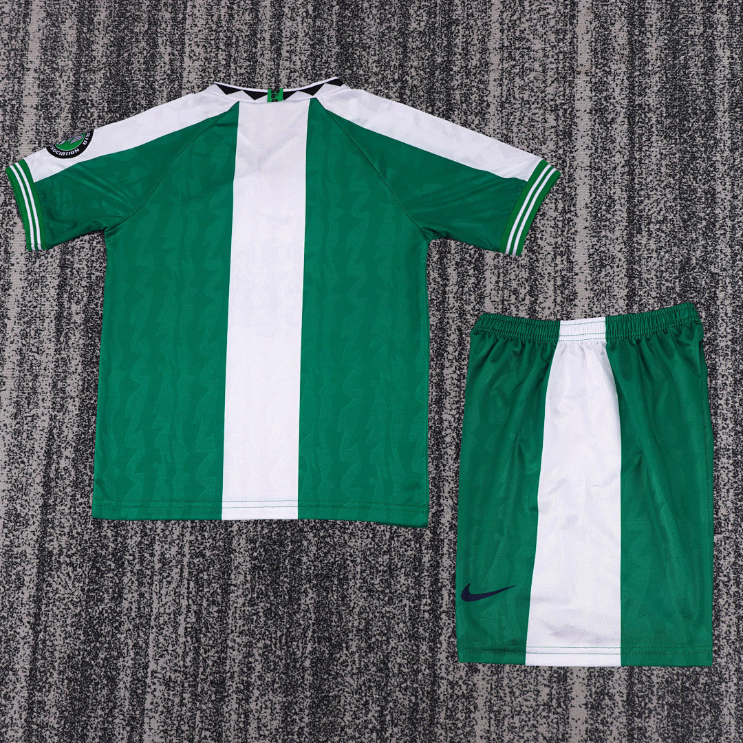 Retro Kids 1996 Nigeria Home Green Football Shirt&amp;Size16-287