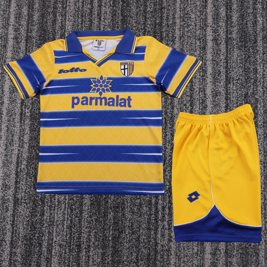 Retro Kids 1998/99 Parma Calcio 1913 Home Football Shirt&amp;Size16-28