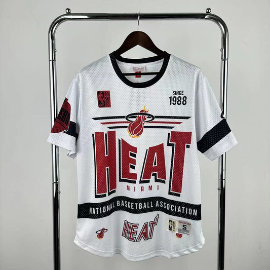 26th Miami Heat MN Retro Short sleeved NBA T-shirt S-XXL