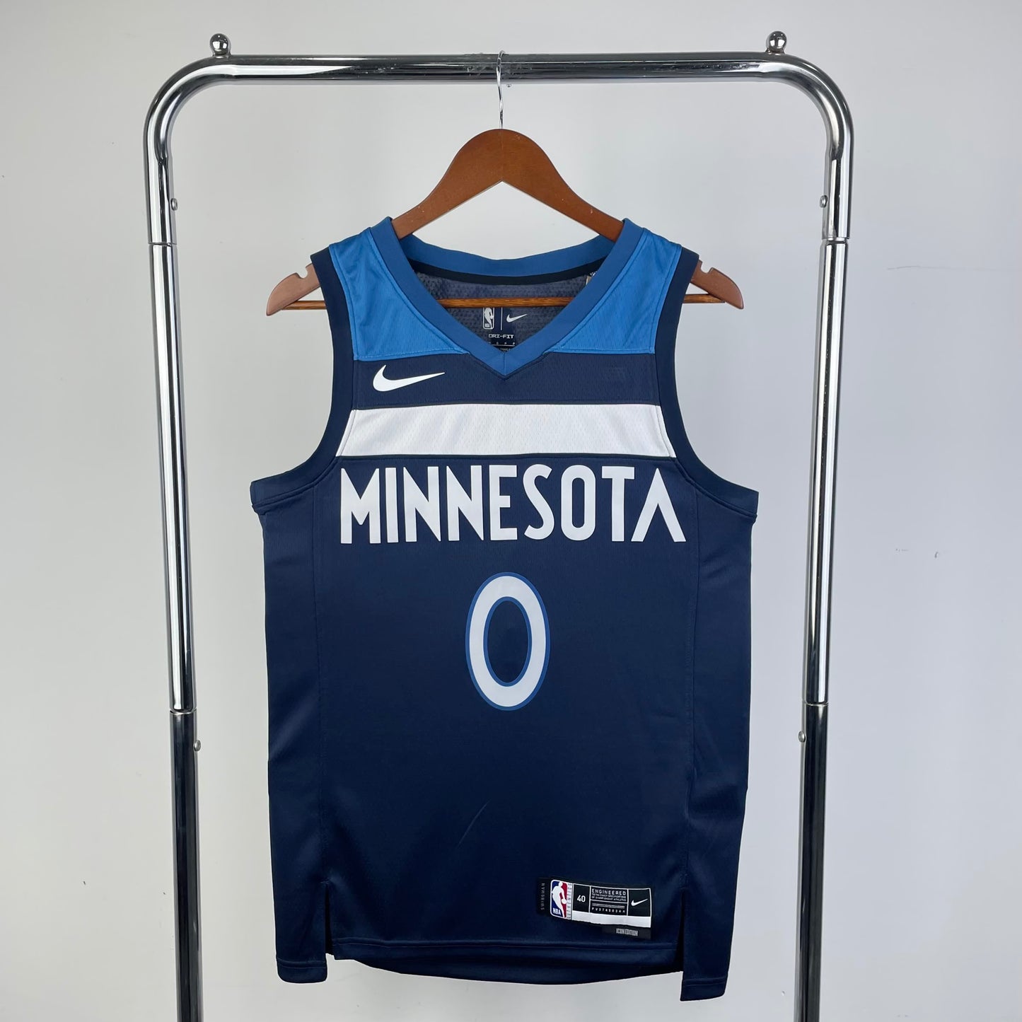 23 Season Timberwolves Away Hide Blue 0 # Russell
