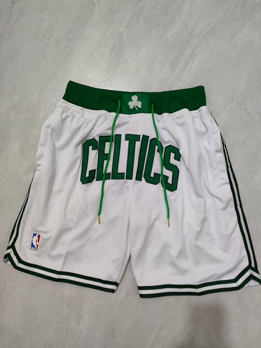 NBA Celtics Regular White Pocket Shorts