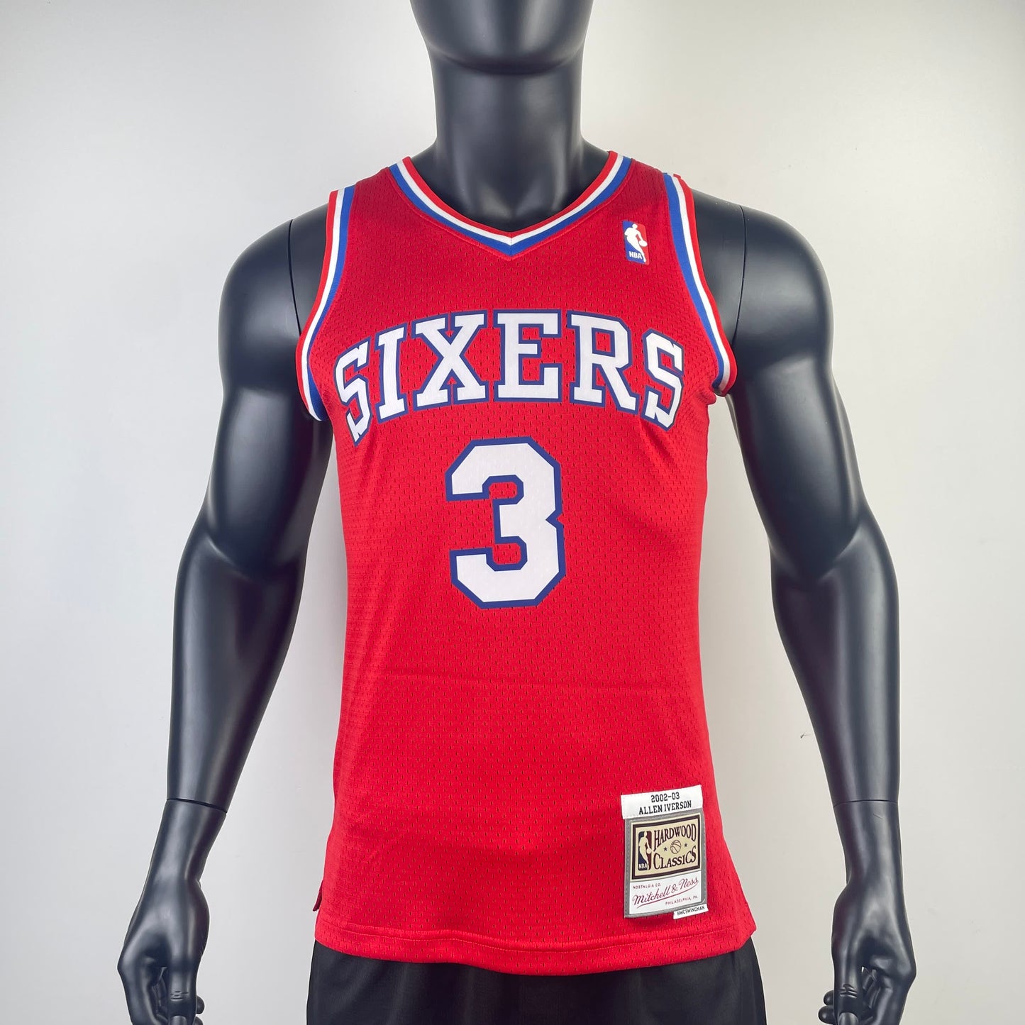 MN Fan Edition Hot Pressed Retro Jersey: 76ers' 1996/97 Rookie Red No.3 Iverson