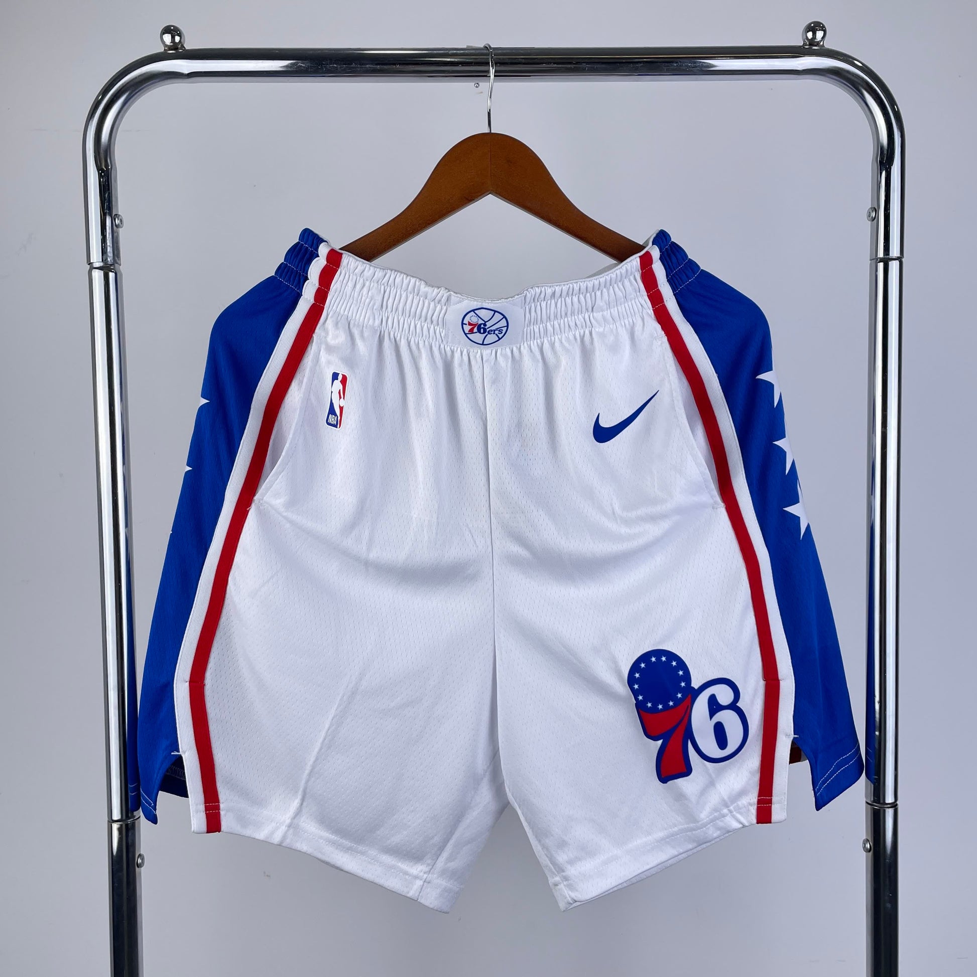 76ers White Shorts