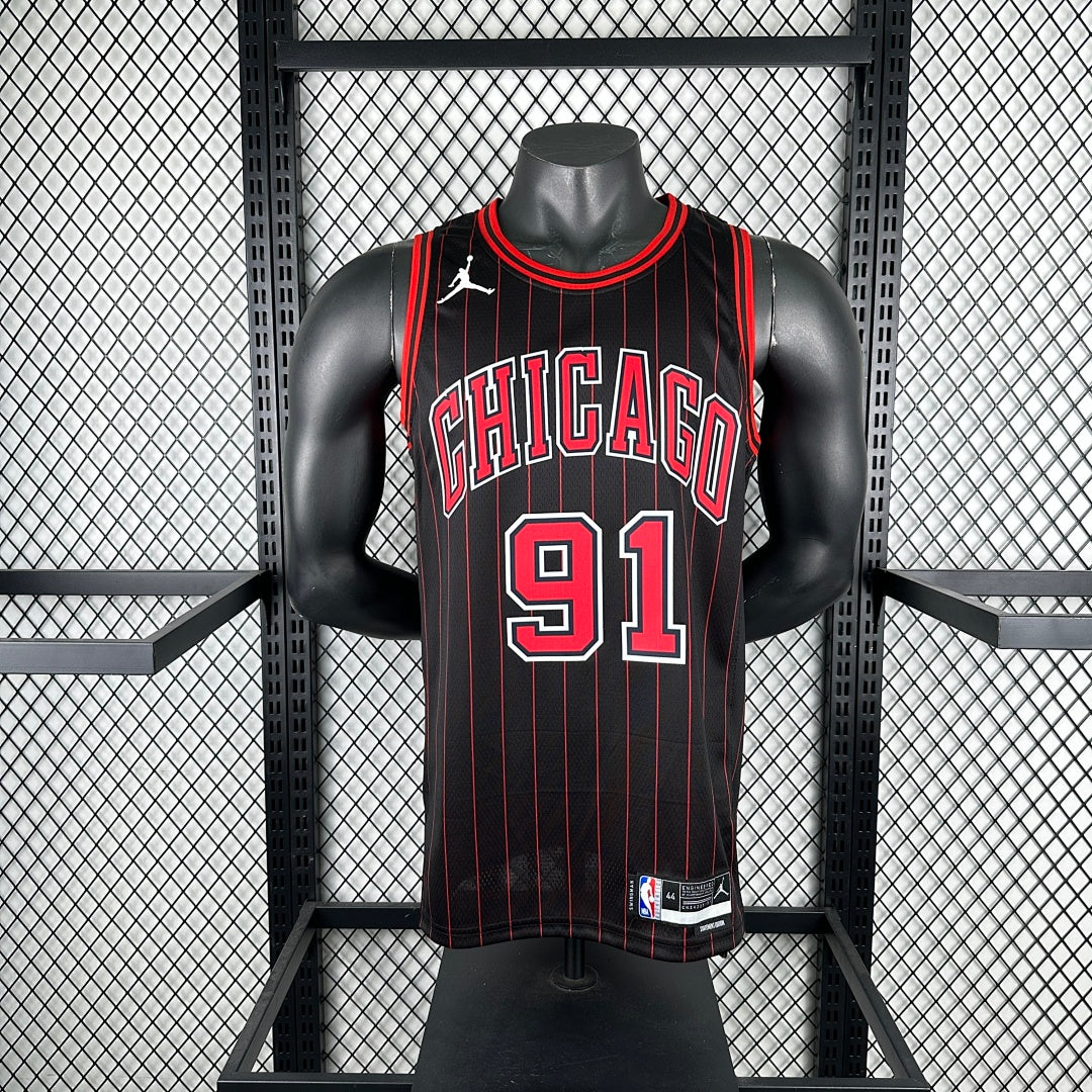 season Chicago Bulls Flyers Limited 91 # Rodman NBA jersey S-XXL4