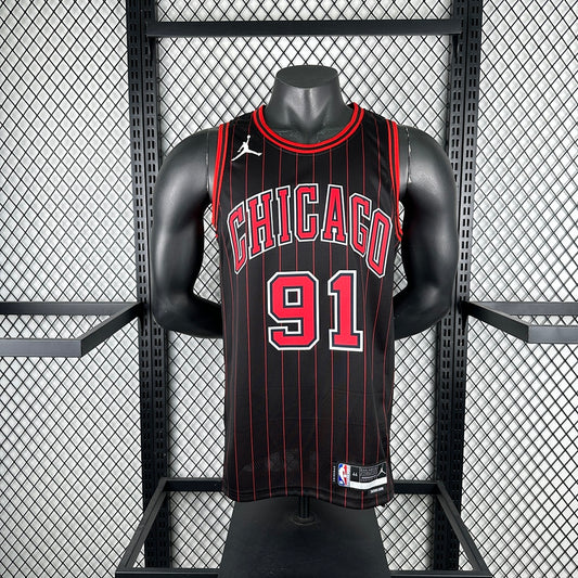 season Chicago Bulls Flyers Limited 91 # Rodman NBA jersey S-XXL4