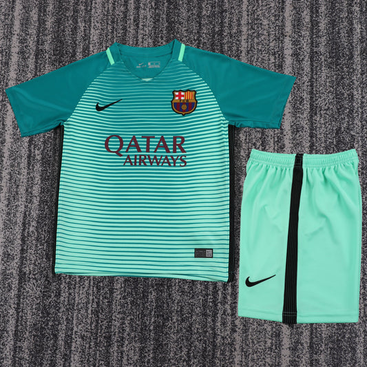 Retro Kids 2016/17 Barcelona Second away football shirt&amp;Size16-28