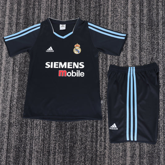 Retro Kids 2003/04 Real Madrid away football Jersey&amp;Size16-28
