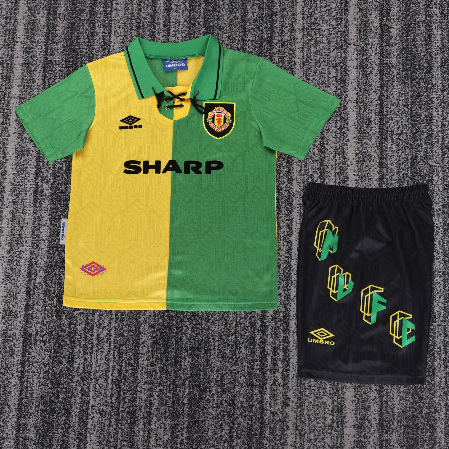 Retro Kids 1992/94 Manchester United away football Jersey&amp;Size16-28