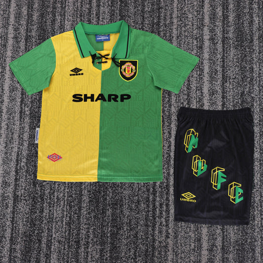 Retro Kids 1992/94 Manchester United away football Jersey&amp;Size16-28