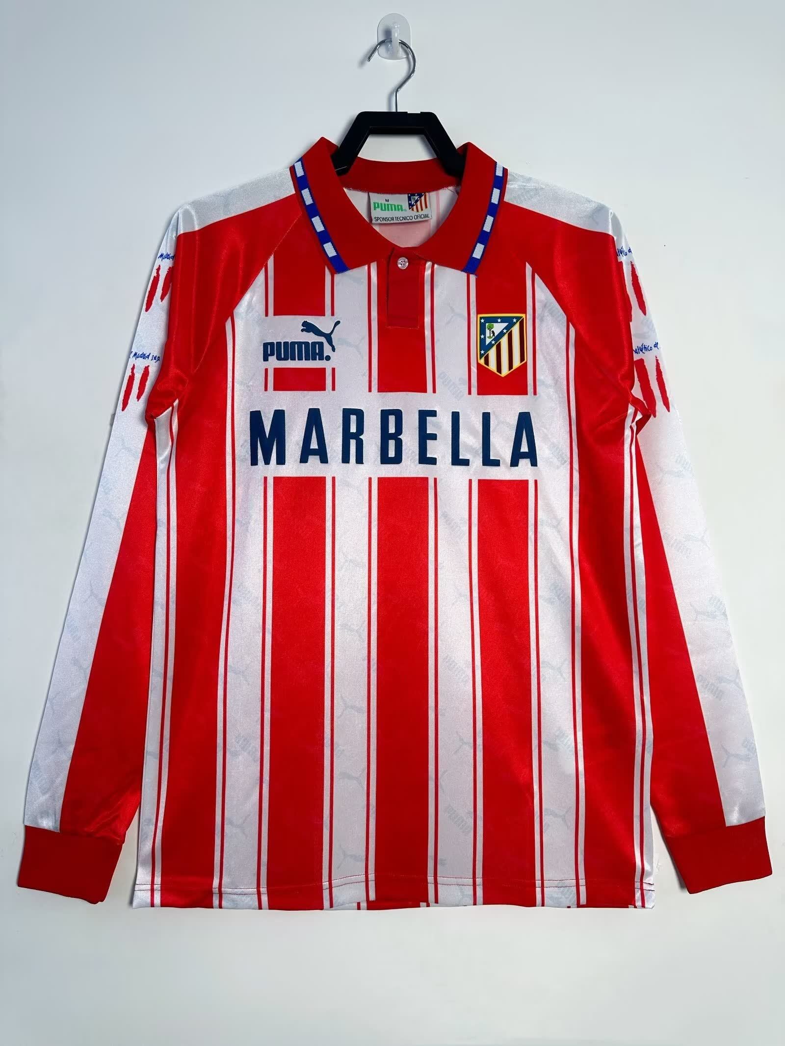 Retro 1994/95 Atletico Madrid home long sleeved S-XXL