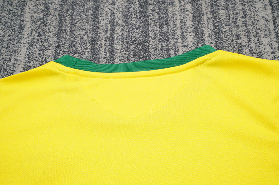 Retro Kids 1970 Brazil home yellow football shirt&amp;Size16-286