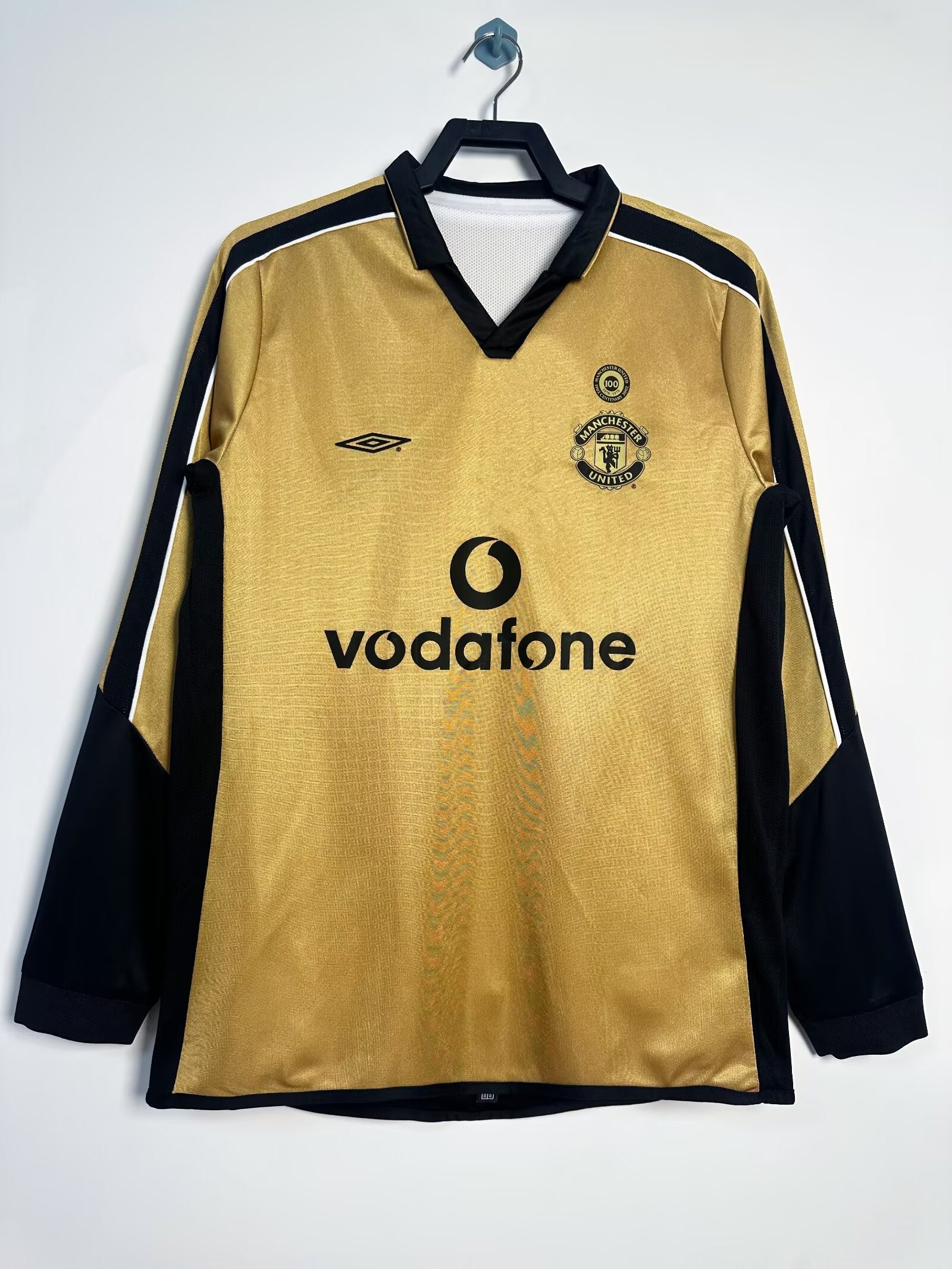 Retro 2001/02 Manchester United Double sided Centenary Edition Long Sleeve S-XXL