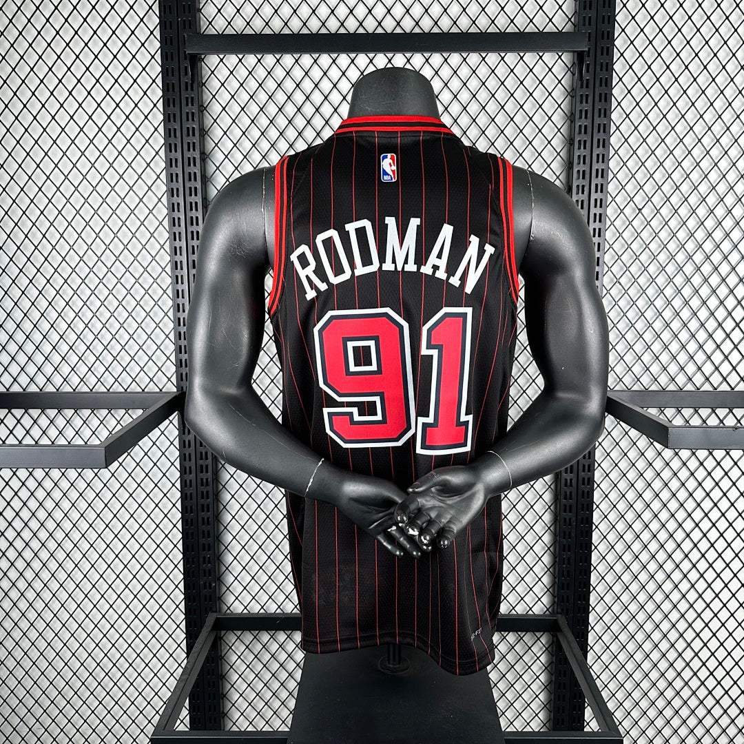 season Chicago Bulls Flyers Limited 91 # Rodman NBA jersey S-XXL4