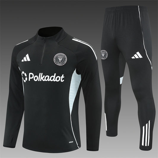 2025/26 Miami Black Half Pull Training Suit (Adults&amp;Kids)