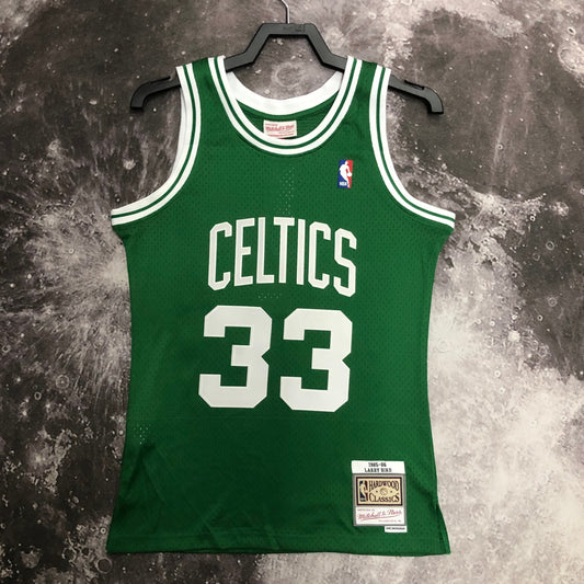MN hot-pressed vintage jersey: SW Celtics' 86th season No. 33 Bird