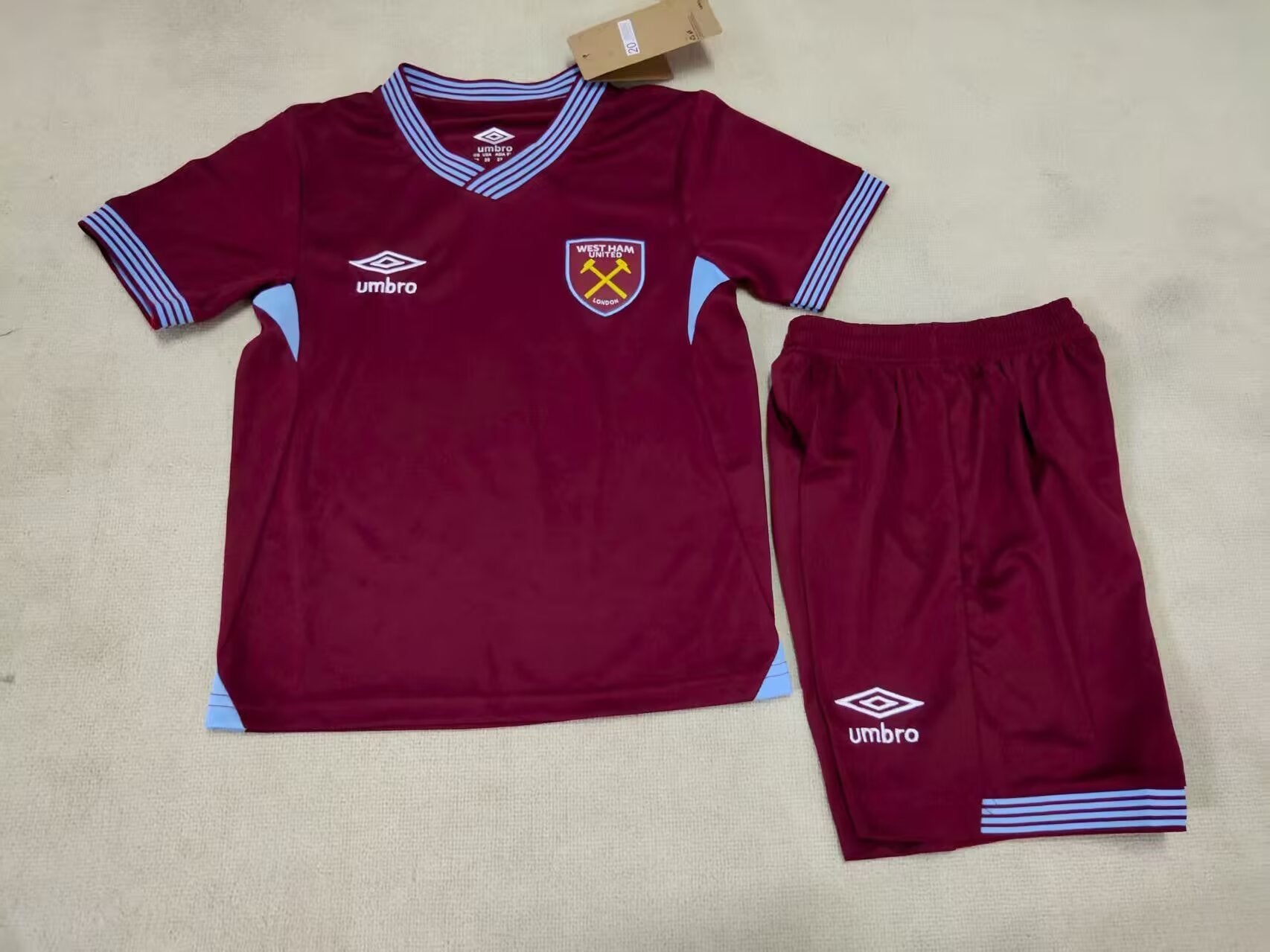 25/26 Kids West Ham home size 16-30