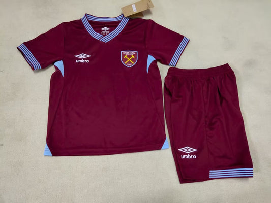 25/26 Kids West Ham home size 16-30