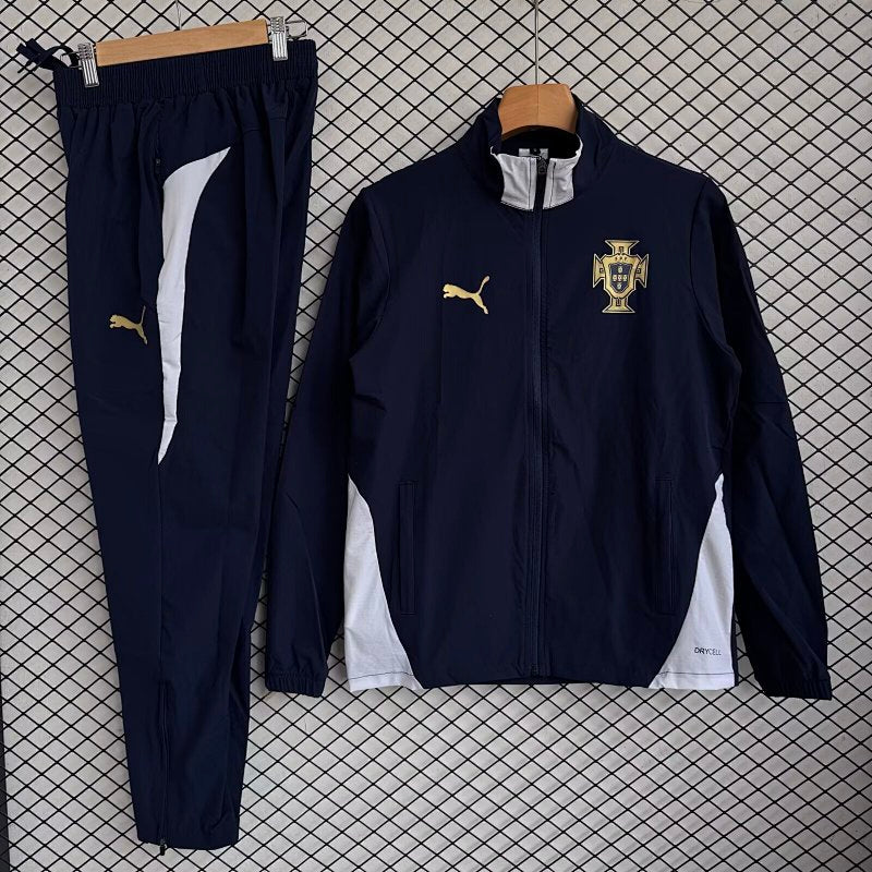 /26 Portugal Royal Blue Windbreaker Set S-XXL3